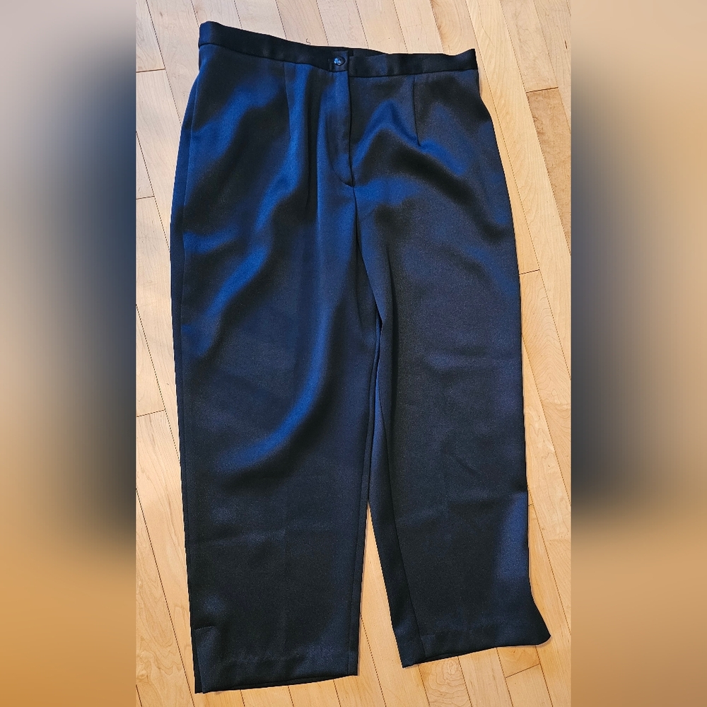 Vintage 12P High Waisted Loose Satin Ankle Pants